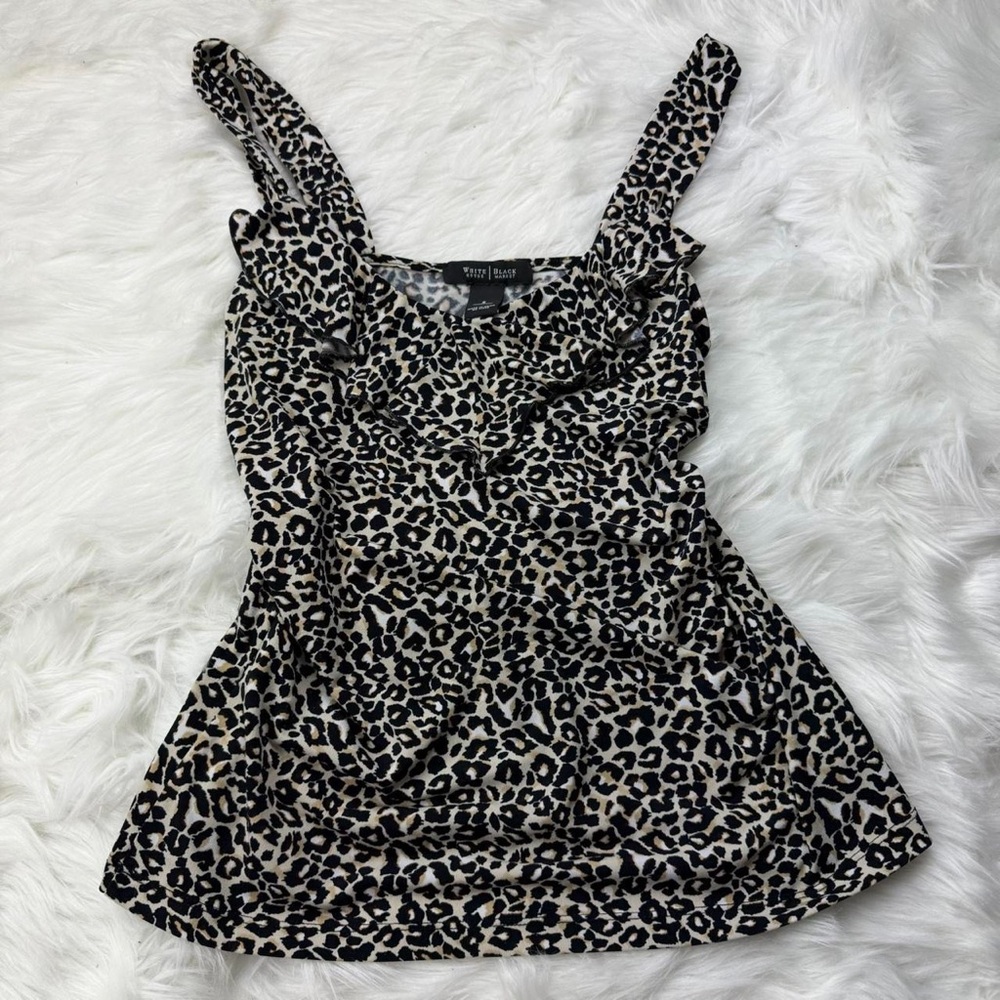 Leopard Print Ruffle Tank